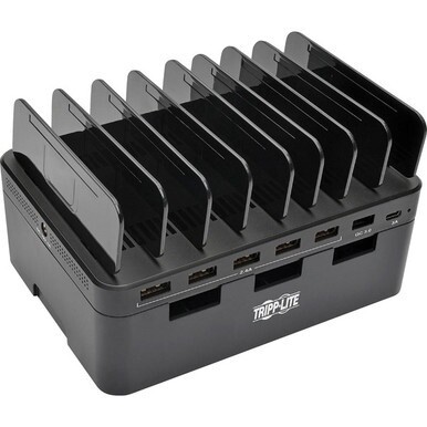 Tripp Lite by Eaton 7-Port USB Charging Station with Quick Charge 3.0 USB-C Port Device Storage 5V 4A (60W) USB Charge Output - 60 W Output Power - 120 V AC, 230 V AC Input Voltage - 5 V DC Output Vol