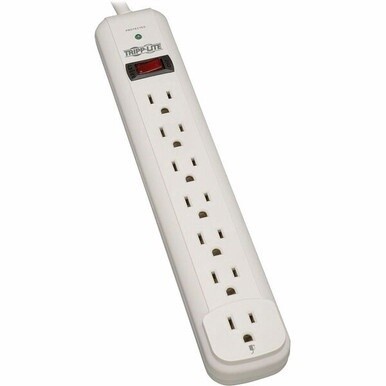 Tripp Lite by Eaton Protect It! 7-Outlet Surge Protector 12 ft. Cord 1080 Joules Diagnostic LED Light Gray Housing - 7 x NEMA 5-15R - 1800 VA - 1080 J - 120 V AC Input - 120 V AC Output