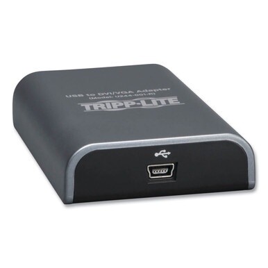 USB 2.0 to DVI/VGA External Multi-Monitor Video Card, 128 MB SDRAM, 4&quot;, Black