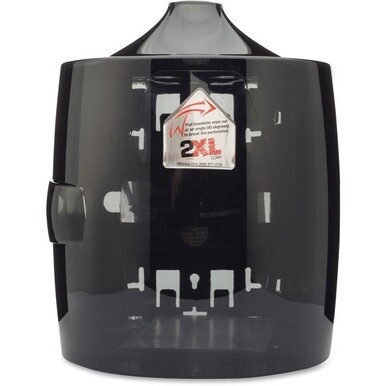 2XL GymWipes Touchless Dispenser - 1 x Roll - 11&quot; Height x 13.5&quot; Width x 11&quot; Depth - Plastic - Smoke Gray - Touch-free, Hinged, Contemporary Style, Durable - 1 Each