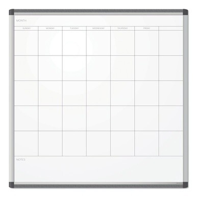 PINIT Magnetic Dry Erase Undated One Month Calendar, 35 x 35, White