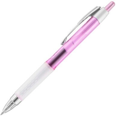 uniball&amp;trade; 207 Pink Ribbon Gel Pens - Medium Pen Point - 0.7 mm Pen Point Size - Refillable - Retractable - Black Gel-based Ink - Pink Barrel - 1 Each