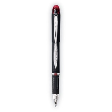 Jetstream Hybrid Gel Pen, Stick, Bold 1 mm, Red Ink, Black/Silver/Red Barrel