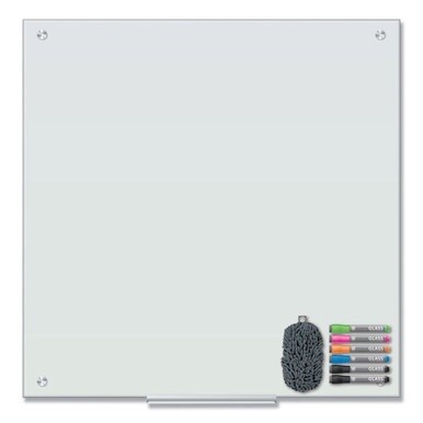 Magnetic Glass Dry Erase Board Value Pack, 35&quot; x 35&quot;, Frosted White