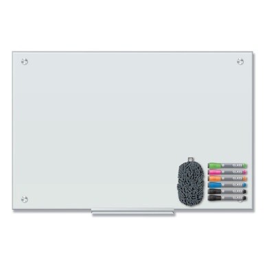 Magnetic Glass Dry Erase Board Value Pack, 35&quot; x 23&quot;, Frosted White