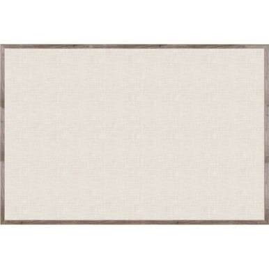 U Brands Linen Bulletin Board, 72&quot; X 47&quot; , Rustic Wood Frame - 72&quot; Height x 47&quot; Width - Tan Linen Surface - Self-healing, Durable, Mounting System, Tackable, Sturdy, Damage Resistant - 1