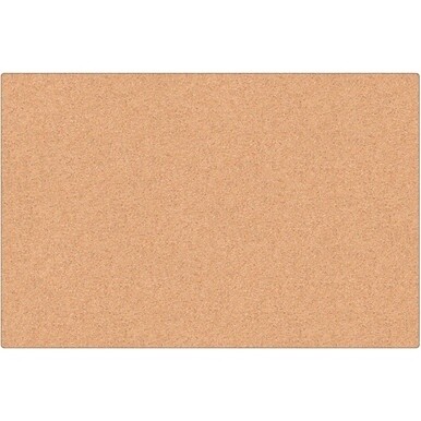 U Brands Cork Canvas Bulletin Board - 35" X 23" , Natural Cork Surface - Self-healing, Durable, Mounting System, Tackable, Frameless - 1 Each