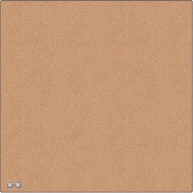 U Brands Square Cork Bulletin Board, 14 x 14 Inches, Frameless, Natural, Push Pins Included (463U00-04) - Natural Cork Surface - Self-healing, Frameless, Easy Installation, Sleek Style, Self-healing, 