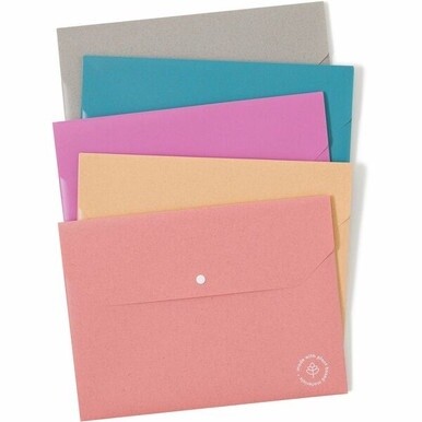 U Brands U-Eco Letter Certificate Holder - 5/8&quot; Expansion - 1 Pocket(s) - Polyethylene, Poly - Assorted - 0% Recycled - 10 / Pack