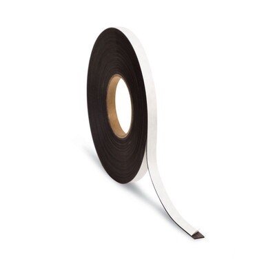 Magnetic Adhesive Tape Roll, 0.5&quot; x 50 ft, Black