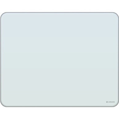 U Brands Frosted Glass Dry Erase Board - 16" (1.3 ft) Width x 20" (1.7 ft) Height - Frosted White Tempered Glass Surface - Rectangle - Horizontal - Magnetic - 1 Each