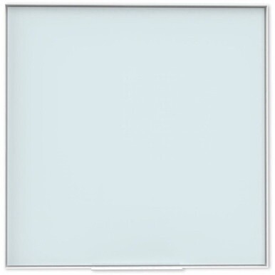 U Brands Frosted Glass Dry Erase Board - 35&quot; (2.9 ft) Width x 35&quot; (2.9 ft) Height - Frosted White Tempered Glass Surface - White Aluminum Frame - Square - Horizontal/Vertical - 1 Each