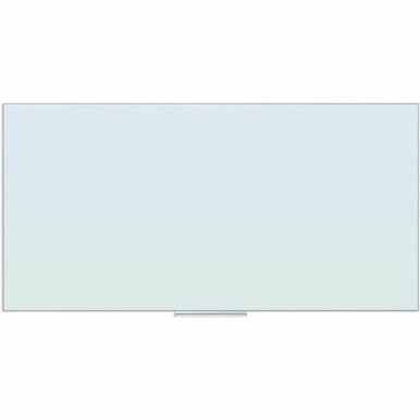 U Brands Floating Glass Dry Erase Board - 35" (2.9 ft) Width x 70" (5.8 ft) Height - Frosted White Tempered Glass Surface - Rectangle - Horizontal/Vertical - 1 Each