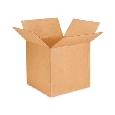 Fixed-Depth Brown Corrugated Shipping Boxes, Regular Slotted Container (RSC), Large, 12&quot; x 12&quot; x 7&quot;, Brown Kraft, 25/Bundle