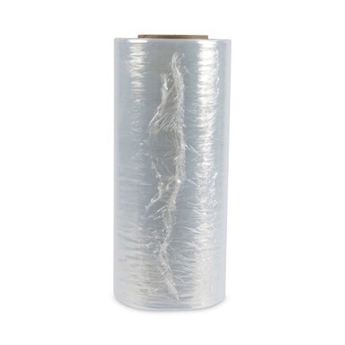 Handwrap Stretch Film, 12&quot; x 1,500 ft Roll, 20 mic (80-Gauge), Clear, 4/Carton