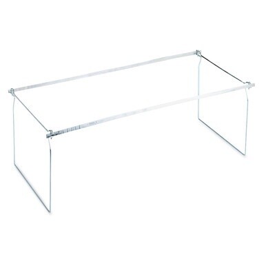 Screw-Together Hanging Folder Frame, Letter Size, 23&quot; to 26.77&quot; Long, Silver