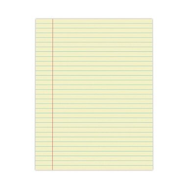 Glue Top Pads, Wide/Legal Rule, 50 Canary-Yellow 8.5 x 11 Sheets, Dozen