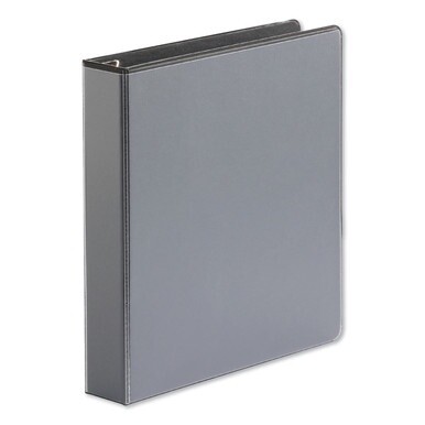 Deluxe Easy-to-Open D-Ring View Binder, 3 Rings, 1.5&quot; Capacity, 11 x 8.5, Black