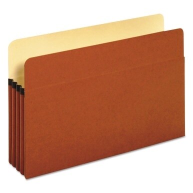 Redrope Expanding File Pockets, 3.5&quot; Expansion, Legal Size, Redrope, 25/Box