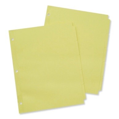 Self-Tab Index Dividers, 5-Tab, 11 x 8.5, Buff, 36 Sets