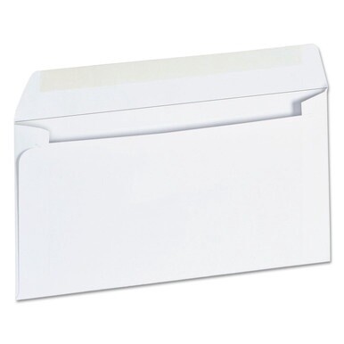 Open-Side Business Envelope, #6 3/4, Square Flap, Gummed Closure, 3.63 x 6.5, White, 500/Box