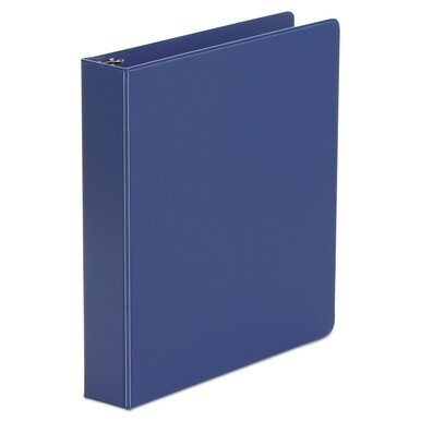 Economy Non-View Round Ring Binder, 3 Rings, 1.5&quot; Capacity, 11 x 8.5, Royal Blue
