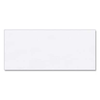 Open-Side Business Envelope, #10, Commercial Flap, Diagonal Seam, Gummed Closure, 4.13 x 9.5, White, 500/Box