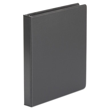 Economy Non-View Round Ring Binder, 3 Rings, 1&quot; Capacity, 11 x 8.5, Black