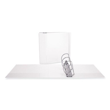 Slant D-Ring View Binder, 3 Rings, 5&quot; Capacity, 11 x 8.5, White