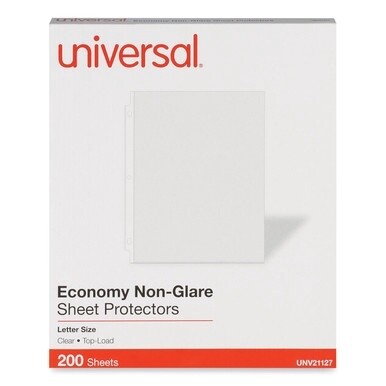 Top-Load Poly Sheet Protectors, Nonglare, Economy, Letter, 200/Box