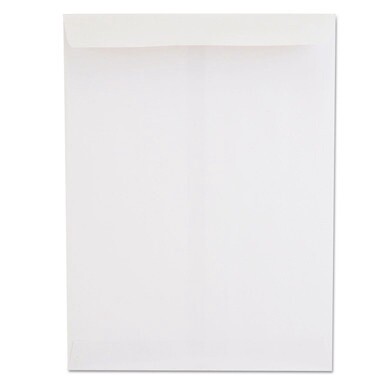 Catalog Envelope, 24 lb Bond Weight Paper, #10 1/2, Square Flap, Gummed Closure, 9 x 12, White, 250/Box
