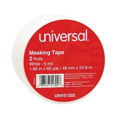 General-Purpose Masking Tape, 3" Core, 48 mm x 54.8 m, Beige, 2/Pack
