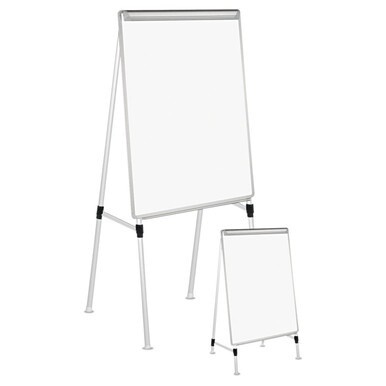 Dry Erase Board with A-Frame Easel, 29 x 41, White Surface, Silver Frame