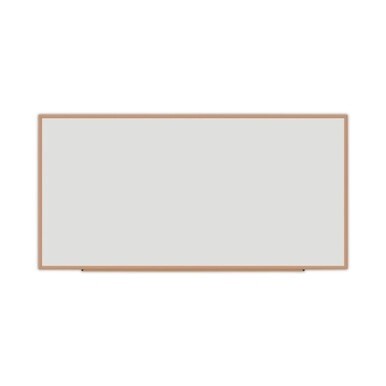 Deluxe Melamine Dry Erase Board, 96 x 48, Melamine White Surface, Oak Fiberboard Frame