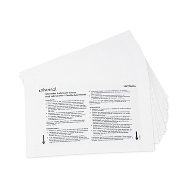 Shredder Lubricant Sheets, 5.5 x 2.8, 24 Sheets/Pack