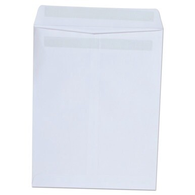Self-Stick Open End Catalog Envelope, #10 1/2, Square Flap, Self-Adhesive Closure, 9 x 12, White, 100/Box