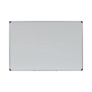 Deluxe Porcelain Magnetic Dry Erase Board, 72 x 48, White Surface, Silver/Black Aluminum Frame