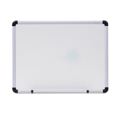 Modern Melamine Dry Erase Board with Aluminum Frame, 24 x 18, White Surface