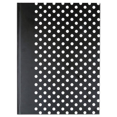 Casebound Hardcover Notebook, 1-Subject, Wide/Legal Rule, Black/White Cover, (150) 10.25 x 7.63 Sheets