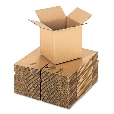 Cubed Fixed-Depth Corrugated Shipping Boxes, Regular Slotted Container (RSC), Medium, 8&quot; x 8&quot; x 8&quot;, Brown Kraft, 25/Bundle