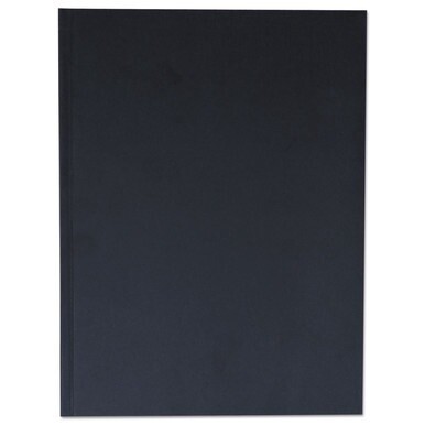 Casebound Hardcover Notebook, 1-Subject, Wide/Legal Rule, Black Cover, (150) 10.25 x 7.63 Sheets