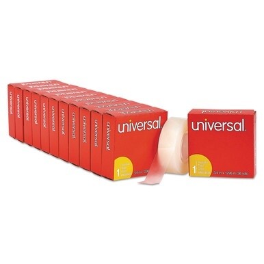 Invisible Tape, 1&quot; Core, 0.75&quot; x 36 yds, Clear, 12/Pack