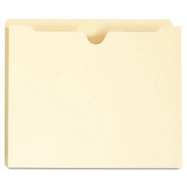 Deluxe Manila File Jackets with Reinforced Tabs, Straight Tab, Letter Size, Manila, 50/Box