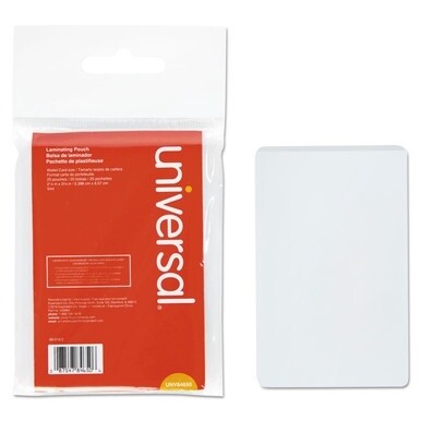 Laminating Pouches, 5 mil, 2.13&quot; x 3.38&quot;, Gloss Clear, 25/Pack