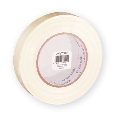 190# Medium Grade Filament Tape, 3&quot; Core, 24 mm x 54.8 m, Clear