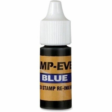 Stamp-Ever Pre-inked Stamp Ink Refill - 1 Each - Blue Ink - 0.24 fl oz - Blue - Plastic