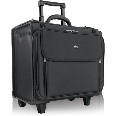 Solo Classic Carrying Case (Roller) for 15.4&quot; to 17&quot; Notebook - Black - Ballistic Poly, Polyester Body - Checkpoint Friendly - Handle - 13.5&quot; Height x 17.5&quot; Width x 7&quot; Depth - 1 Each