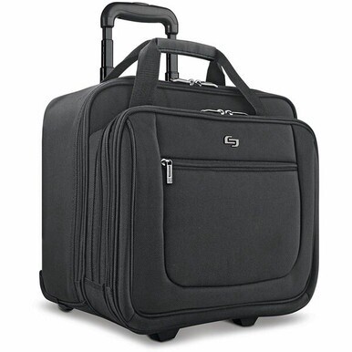 Solo Classic Carrying Case (Portfolio) for 17.3&quot; Notebook - Black - Polyester Body - Handle - 14&quot; Height x 16.8&quot; Width x 5&quot; Depth - 1 Each