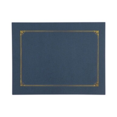 Certificate/Document Cover, 8.5 x 11; 8 x 10; A4, Navy, 6/Pack