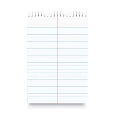 Steno Pads, Gregg Rule, Red Cover, 80 White 6 x 9 Sheets